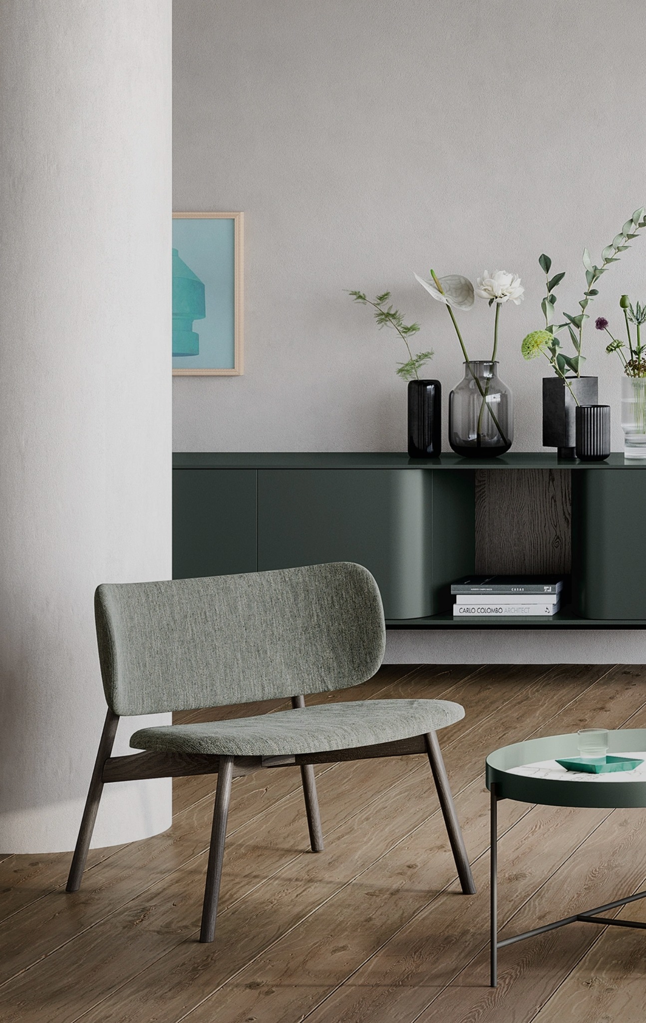 Il verde desaturato incontra il calore del legno, mentre le linee essenziali della sedia disegnano lo spazio.
In questa stanza, il design non vuole farsi notare.
Vuole farsi sentire, con discrezione, con armonia, con quell’eleganza che parla solo a chi sa ascoltare.
#interiorconidentità #InteriorEssenziale #EleganzaSilenziosa #DesignItaliano #eleonoragiacopetti
#DesignSuMisura #StileContemporaneo #AtmosferaVerde #InteriorConIdentità #interiordesignroma #arredamentoroma #arredamentomoderno